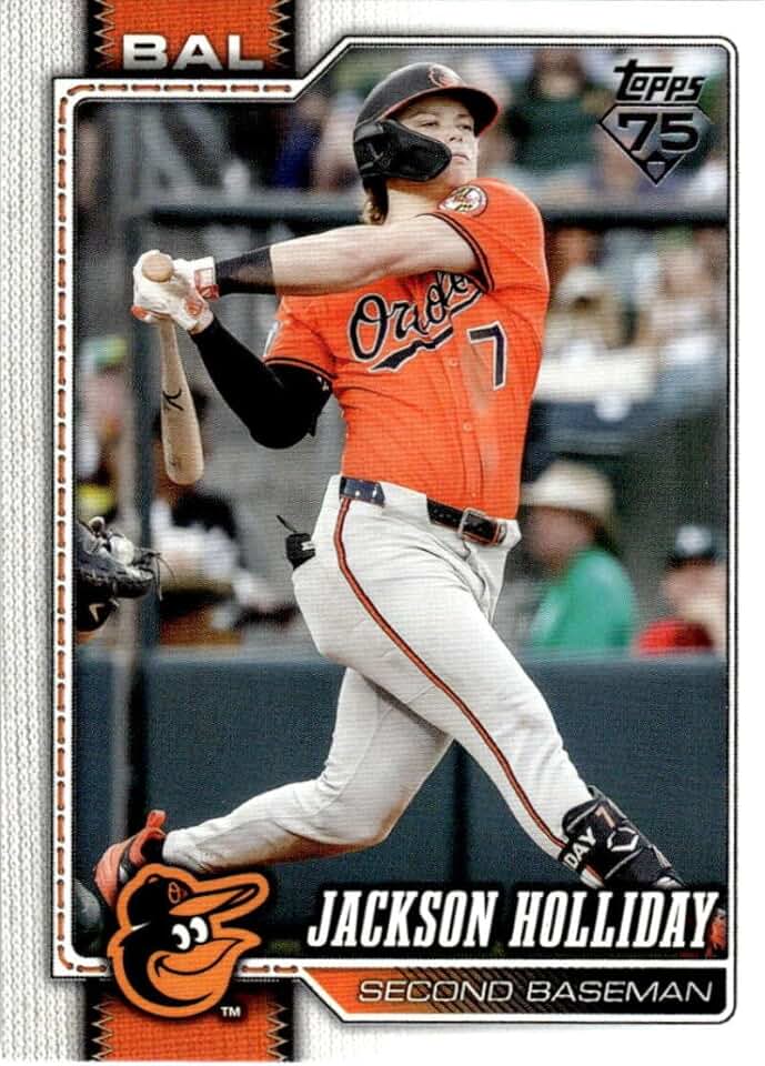 2026 TOPPS #92 JACKSON HOLLIDAY BALTIMORE ORIOLES BASEBALL OFFICIAL TRADING CARD OF MLB