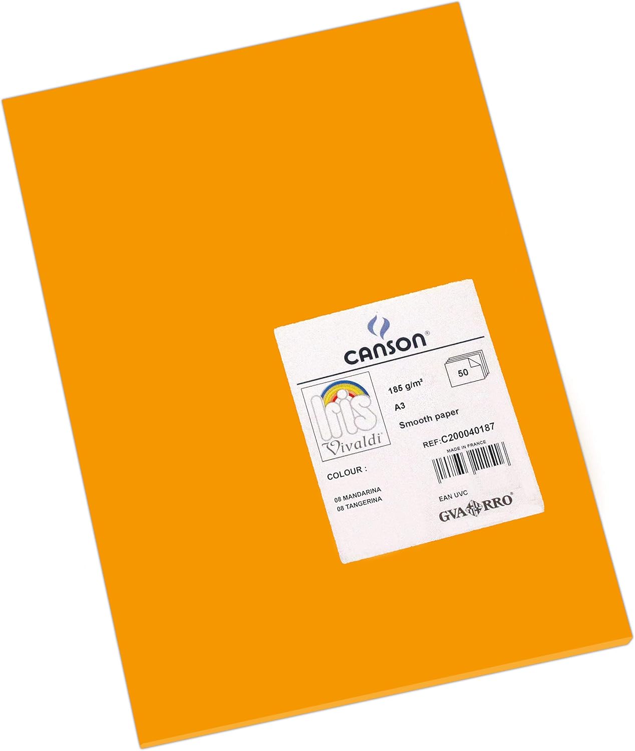 Canson Iris Vivaldi A3 185 GSM Smooth Colour Paper - Apple Green (Pack of 50 Sheets)