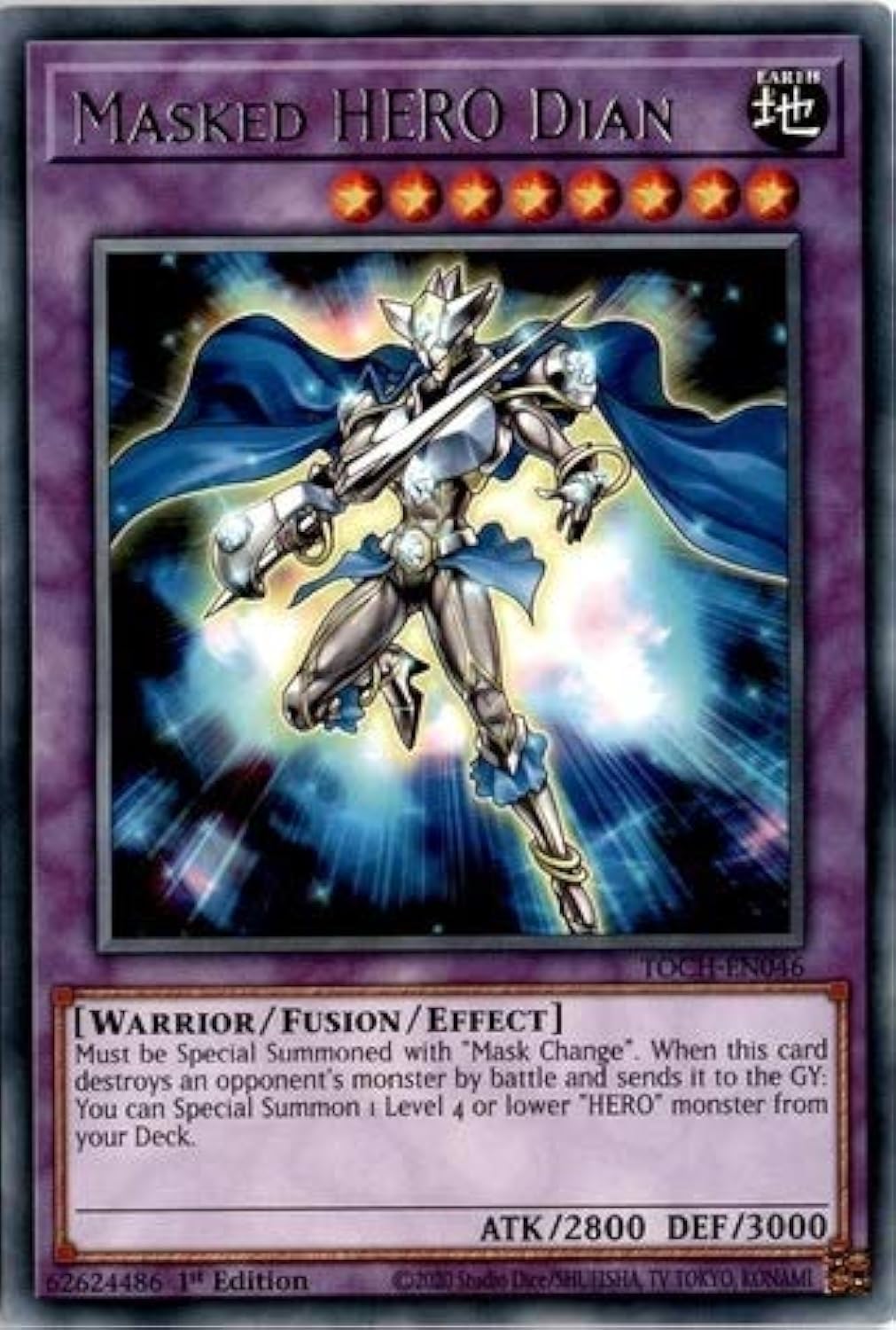 Masked HERO Dian - TOCH-EN046 - Rare - 1st Edition
