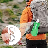 VIEVRE Összehajtható Kulacs Szett 2db - 500ml Újrahasználható Ivópalack Karabinerrel - BPA-mentes Túrázáshoz, Utazáshoz (Lila és Zöld) 6