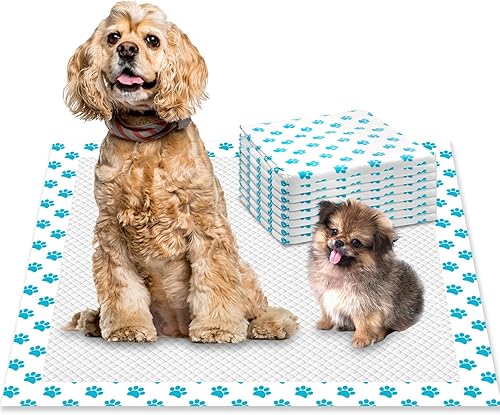 Almohadillas extra grandes para orina de perro de 28 x 34 pulgadas, 40 almohadillas gruesas para entrenamiento de mascotas, súper absorbente y a
