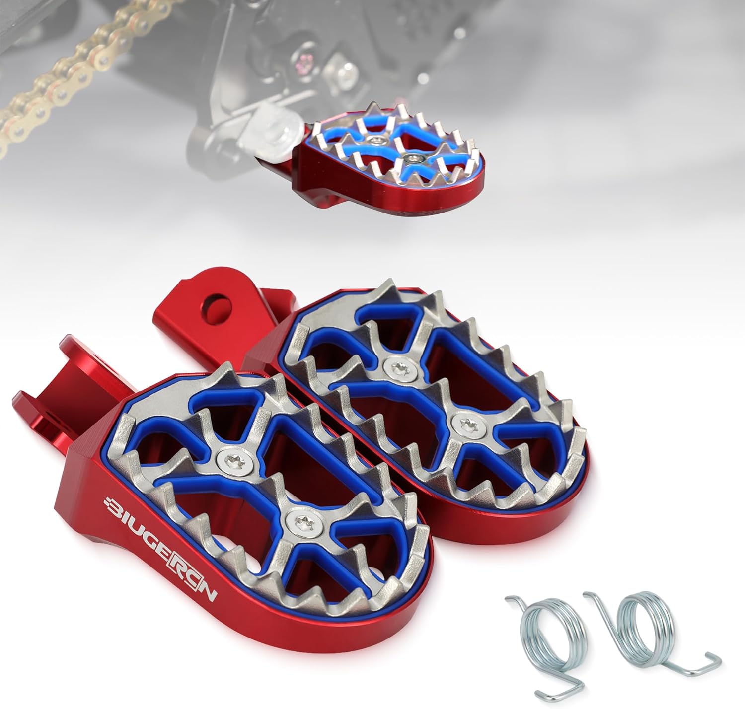 Electric Dirt Bike Foot Pegs,Double-Deck CNC Footpegs Rest for Surron Light Bee X S/E Ride Pro S SS SR/Rawrr Mantis Mini R Mantis X/Talaria Sting MX3 R MX4-Purple