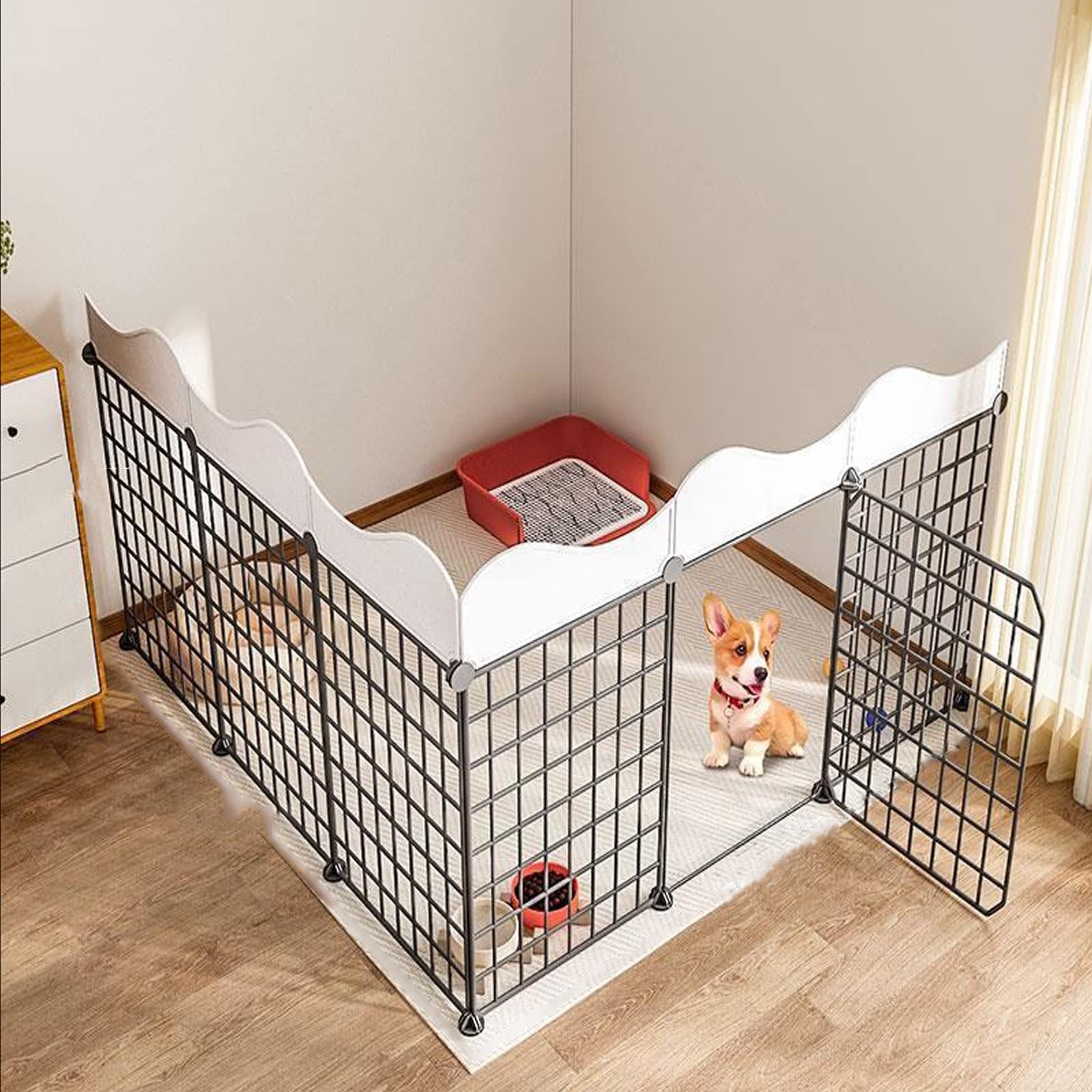 Parc portable pour chiens en métal robuste | Enclos de haute durabilité