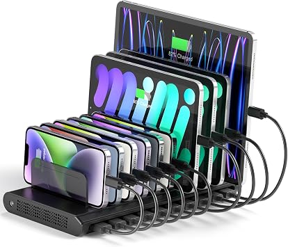 Unitek 120 W 10 Port USB Charging Station with Type C and QC3.0