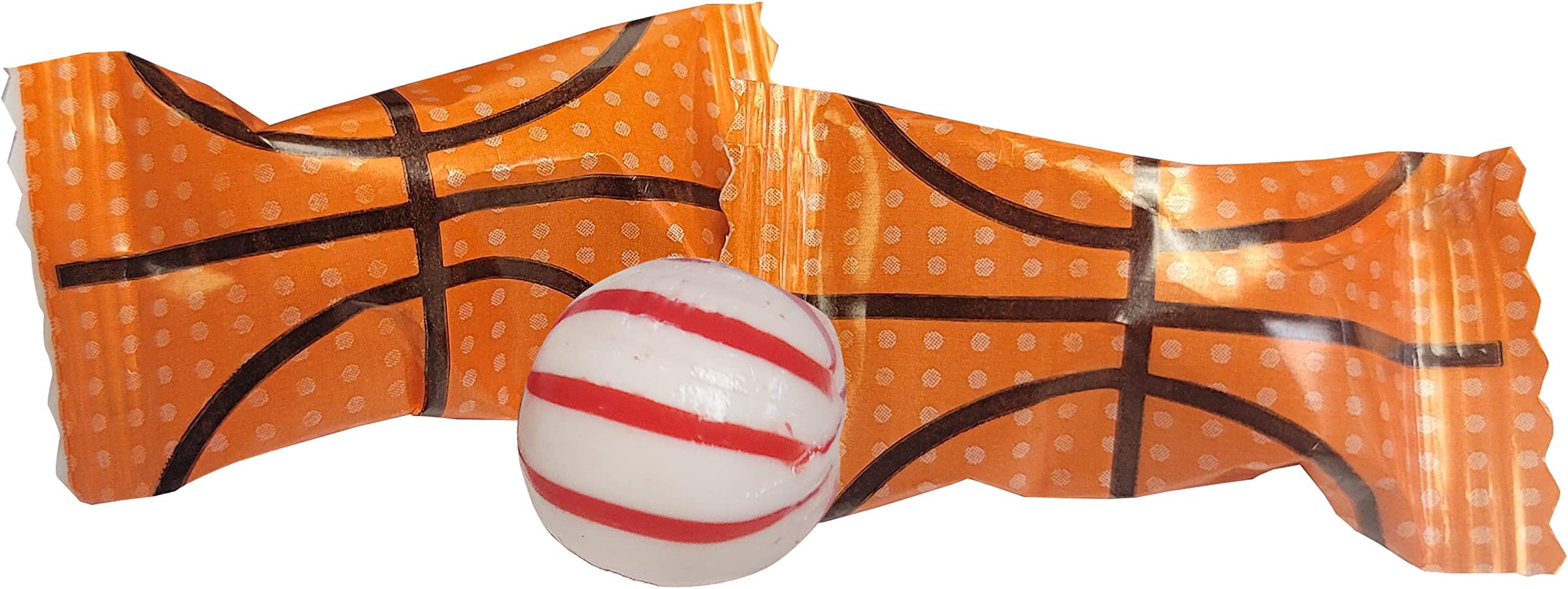 Basketball Themed Peppermints 100 Count Wrapped - Sports Mint Candy