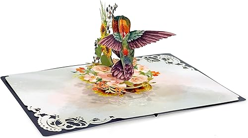 Miniatura 6 de CUTPOPUP - Tarjeta de cumpleaños de colibrí emergente, tarjeta del día de la madre, tarjeta del día del padre, día de la madre, tarjeta de