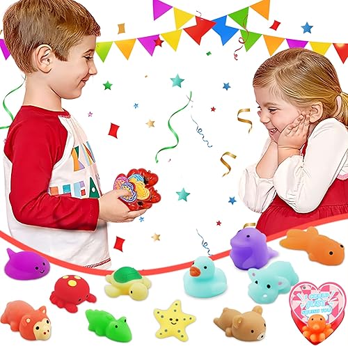 Miniatura 7 de Paquete de 28 regalos para el día de San Valentín para niños, mochi de San Valentín Squishy con caja de corazón, tarjetas de felicitación, juguetes