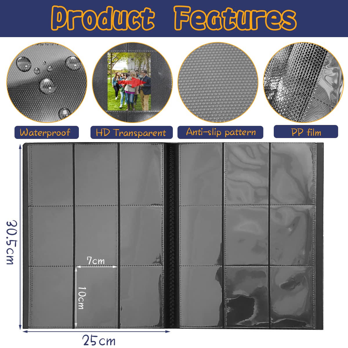 540 pochettes à collectionner pour cartes à collectionner, 9 pochettes à double face, 30 pages pour ranger des cartes de jeu 540 pochettes à collectionner pour cartes à collectionner, 9 pochettes à double face, 30 pages pour ranger des cartes de jeu