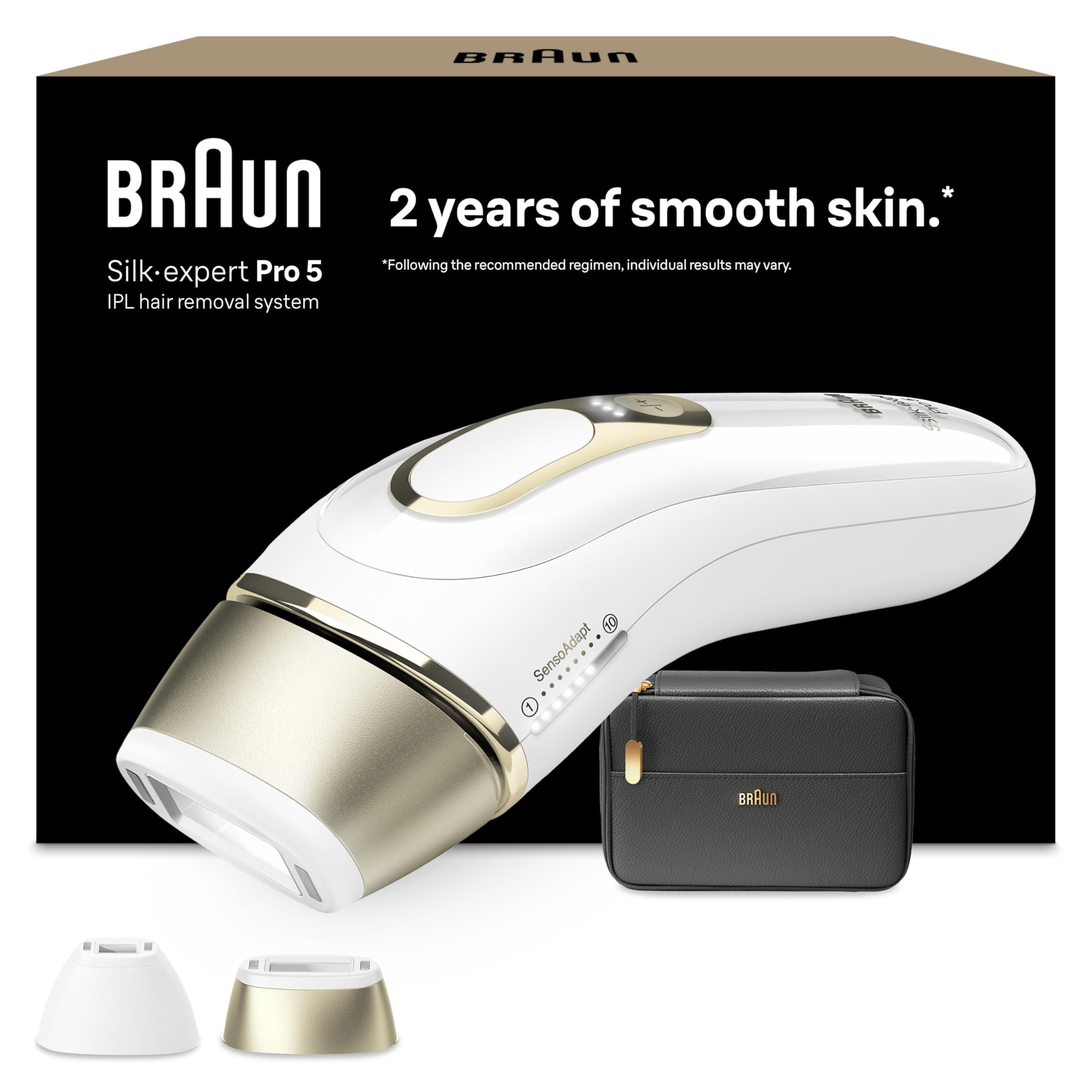 Braun Silk·expert Pro 5 Epilatore Luce Pulsata, Depilatore Corpo Donna, Alternativa All’Epilazione Laser, Laser Peli Donna, Con Custodia, 2 Testine, Luce Pulsata Braun, Idea Regalo, PL5140