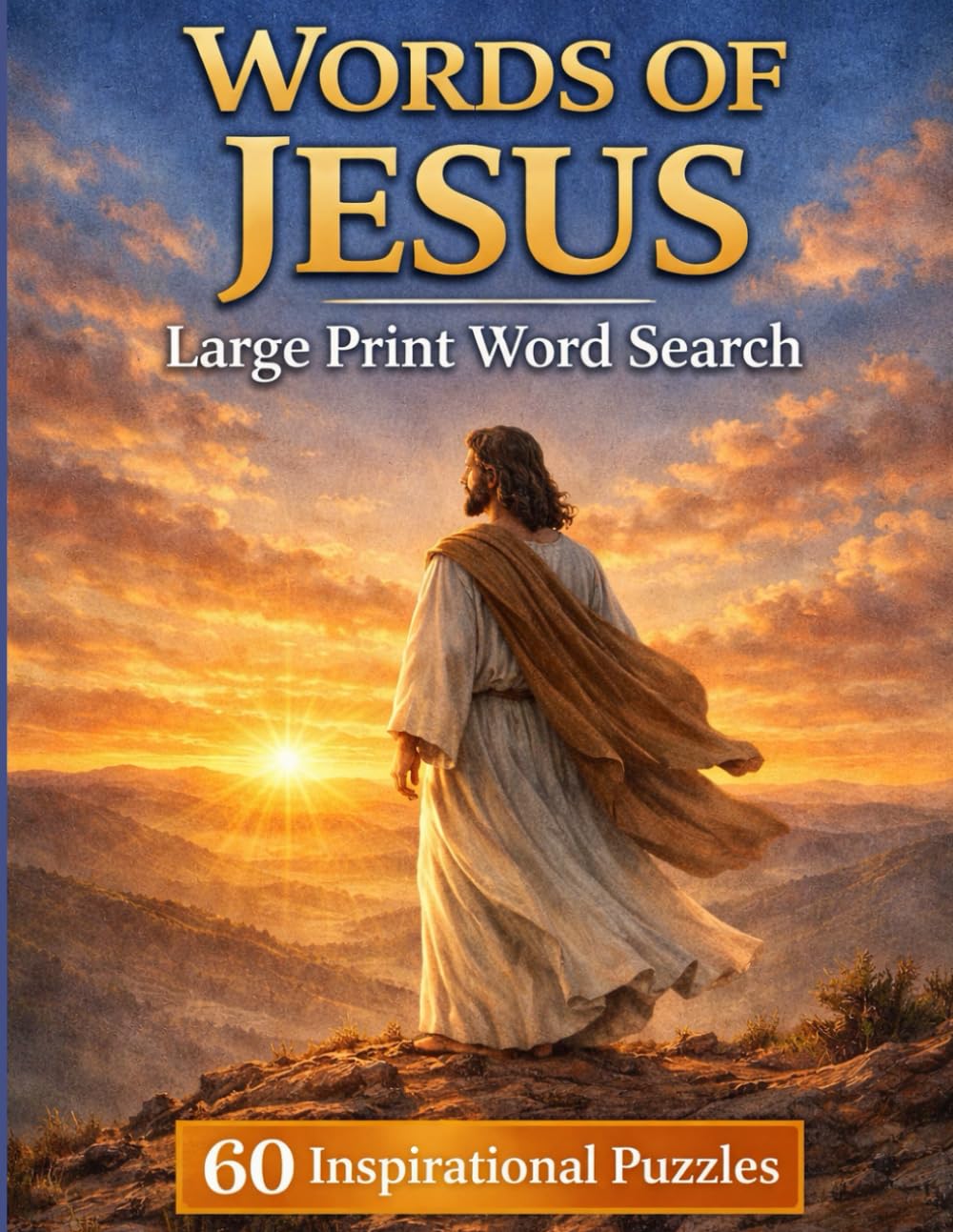 Words of Jesus Word Search Large Print: 60 Bible Word Search Puzzles for Adults and Seniors | Inspirational Christian Activity Book | Solutions Included
