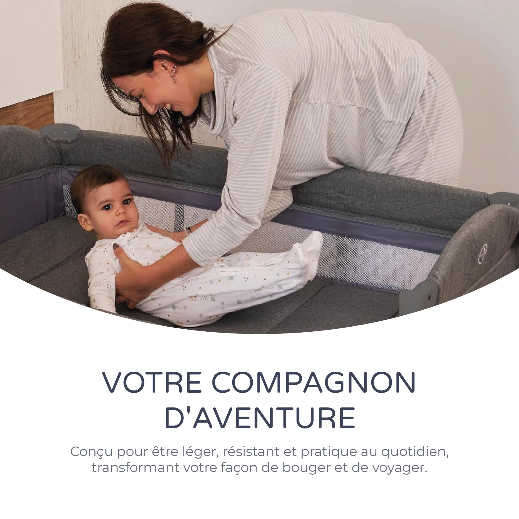 ms BabyWorld – Ennis – Berceau Cododo, Parc pour Bébé et Lit Parapluie 3 en 1 | Pliable | 2 Hauteurs | Bonne Circulation de l'Air | Entrée Latérale | Roues avec Frein | Sac de Voyage Inclus