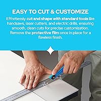 Vista 6 de KastLite Láminas de plexiglás acrílico transparente de 1/4" de grosor, cortadas a medida - Paneles transparentes nominales de 4" x 6" para corte por