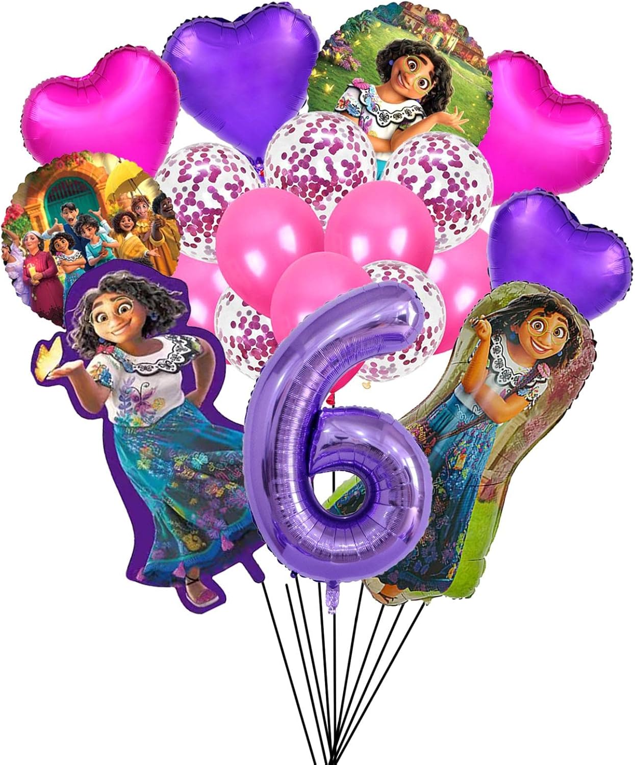 BPSJKET 19pcs Encanto Birthday Party Decoration Set , Encanto Balloons for party