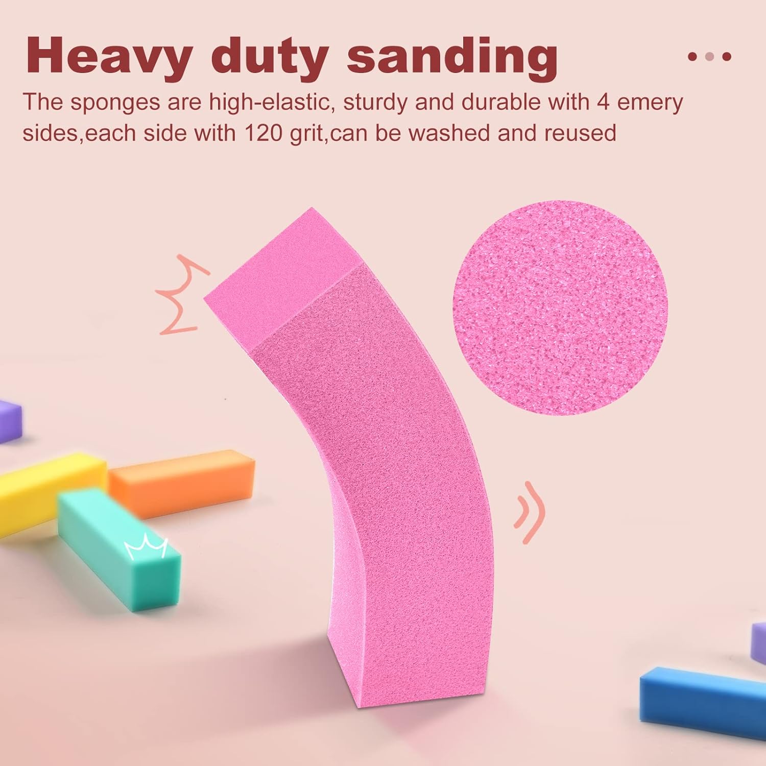 ANYI Nail Files and Buffer 100/180 Grit Rectangular Care Buffers Block Tools Double and Four Sided Grit Polishing Buffer Professional Manicure Tools Kit for Home Salon 12Pcs : Beauty & Personal Care