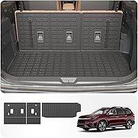 Vista 28 de alfombra de carga para maletero, protector de cubierta de asiento trasero de elastómero termoplástico (alfombra de maletero + alfombra de respaldo)
