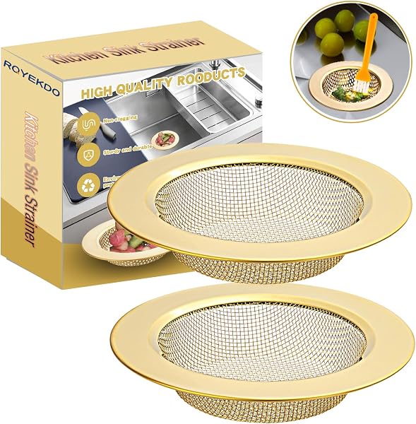 RQYEKDO Kitchen Sink Strainer 2-Pack