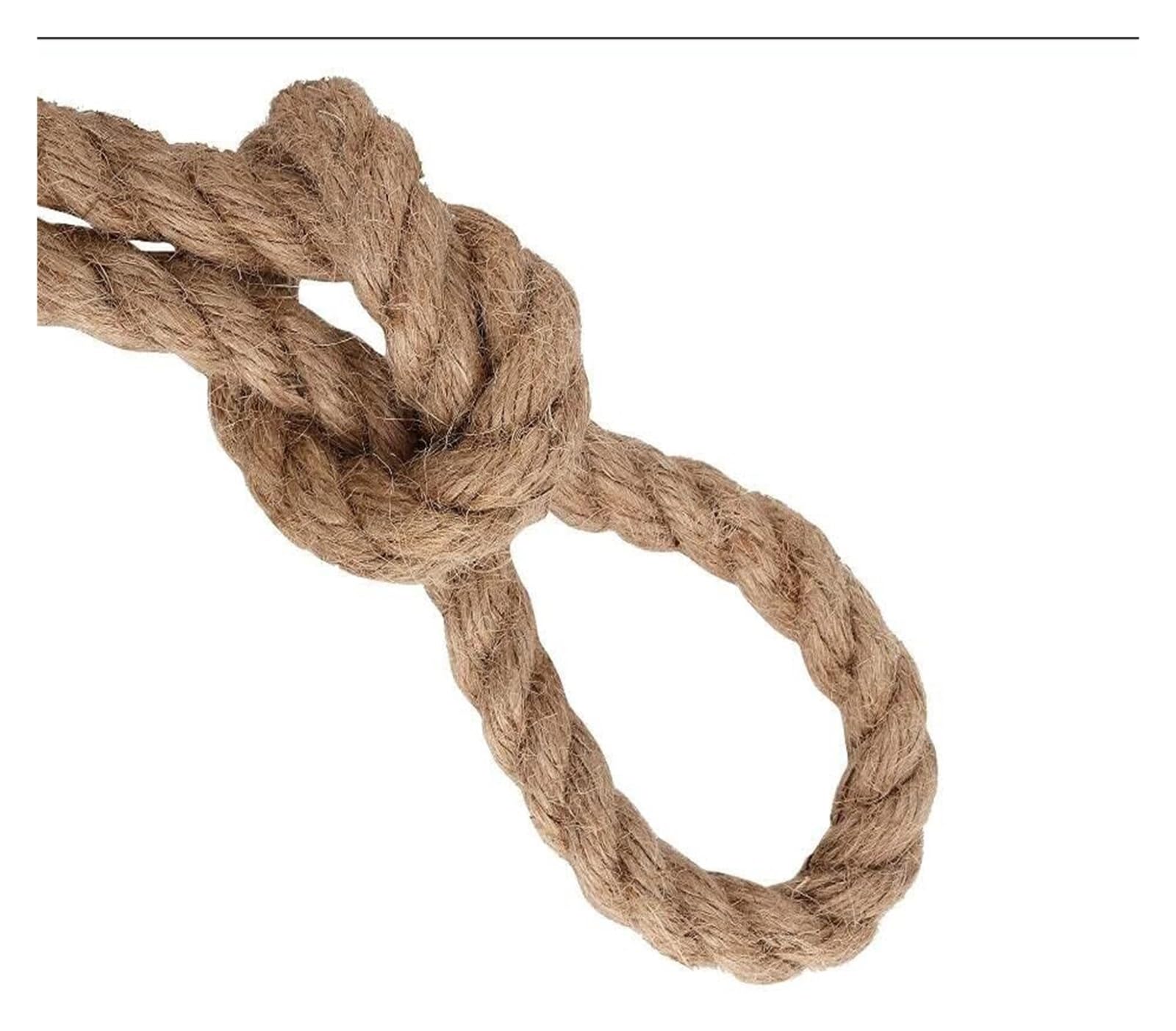 Cuerda Gruesa，Cuerda de cáñamo， Cuerda de Yute Natural de 30 mm Cuerda de cáñamo retorcida de 20 m Cuerda de cáñamo de Manila retorcida Extra Gruesa(30MM 20M)