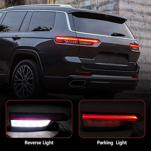 Miniatura 3 de Huray Luz trasera interior izquierda para Jeep Grand Cherokee L 2021-2024 OE Factory LH luz trasera LED reemplazo para 68458943AD lado del conductor