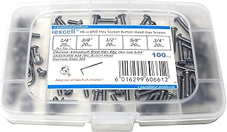 iexcell 100 Pcs SAE #6-32 x 14, 38, 12, 5...,