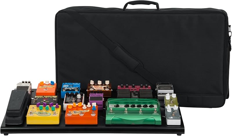 Estuches Pedal de guitarra de aluminio con bolsa de transporte; Extra grande: 32" x 17" | Negro sigiloso (GPB-XBAK-1)