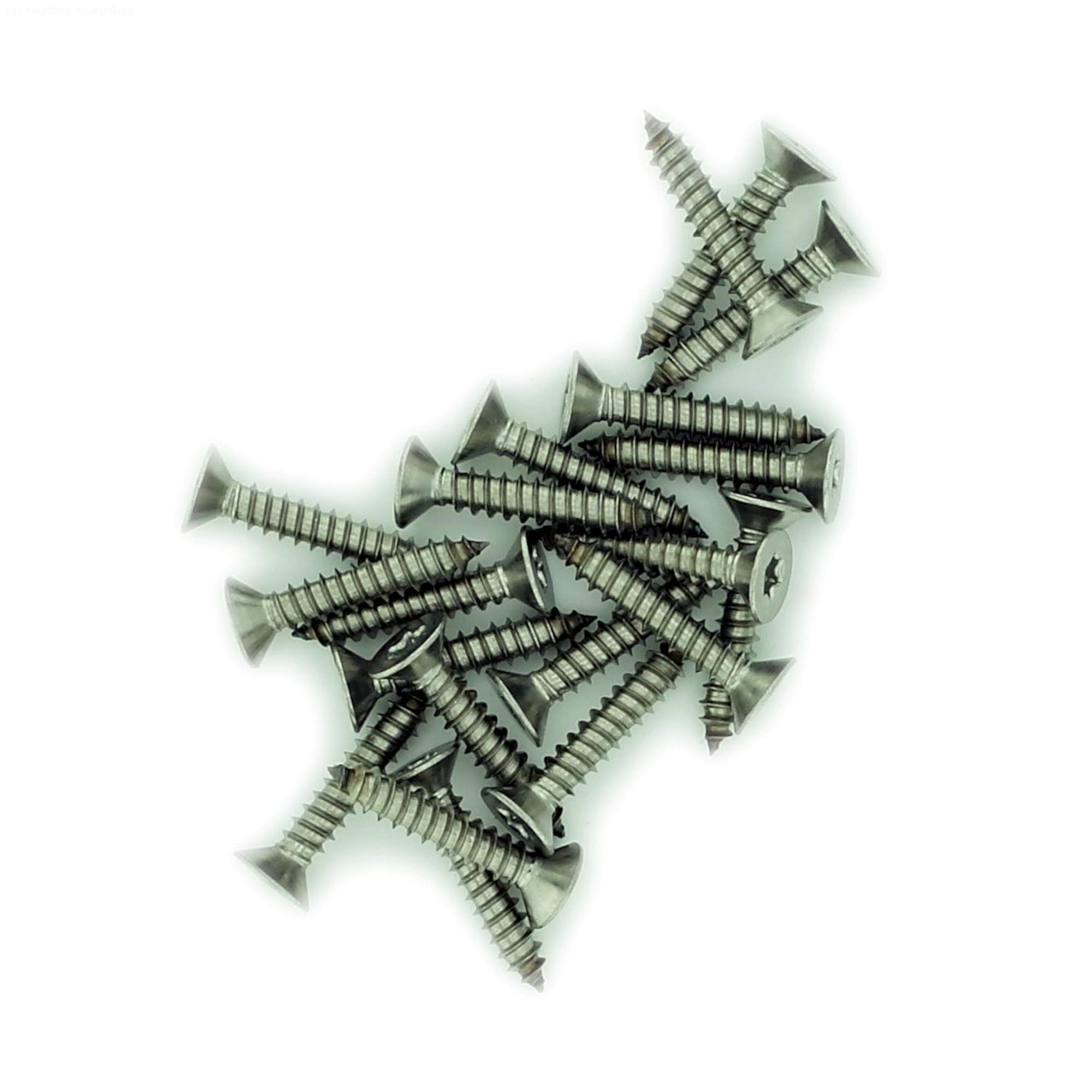 Singularity Supplies No.8 X 2.35 (4.2Mm X 60Mm) Tx Countersunk Self-Tapping Screw - Stainless Steel (A2) (Pack Of 20)
