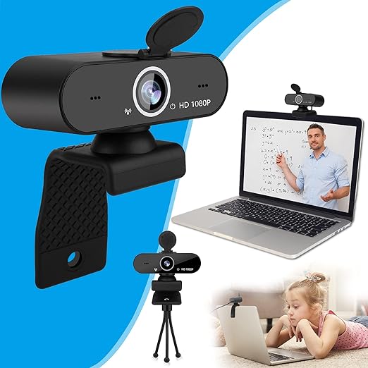 1080P cam mit Mikrofon & Privatsphäre, Plug and Play, Computer