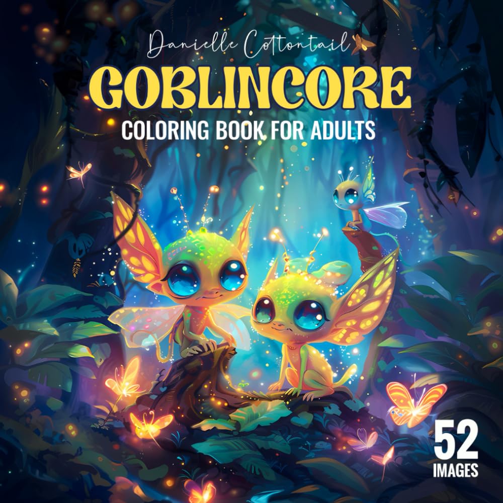 Goblincore Coloring book for Adults: Sweet&Creepy Encharted Forest creatures in Fantasy style 52 detailed images (Enchanting Forest Coloring Books)