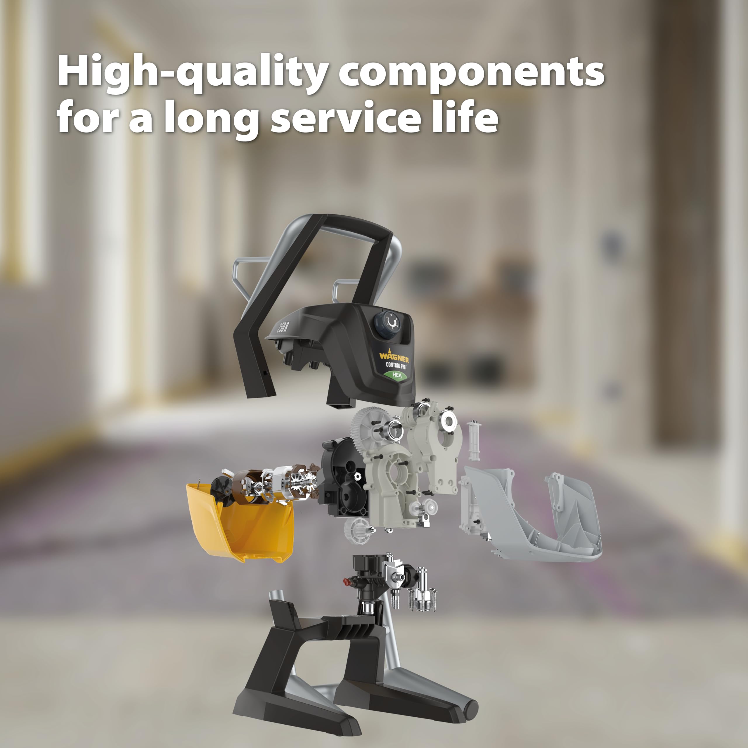 Wagner Airless ControlPro 350 R,Pulverizador de pintura para pared y techo/madera y metal,uso interior y exterior, cubre 15 m² en 2 min, 110 bar, presión de pulverización ajustable, manguera de 15 m