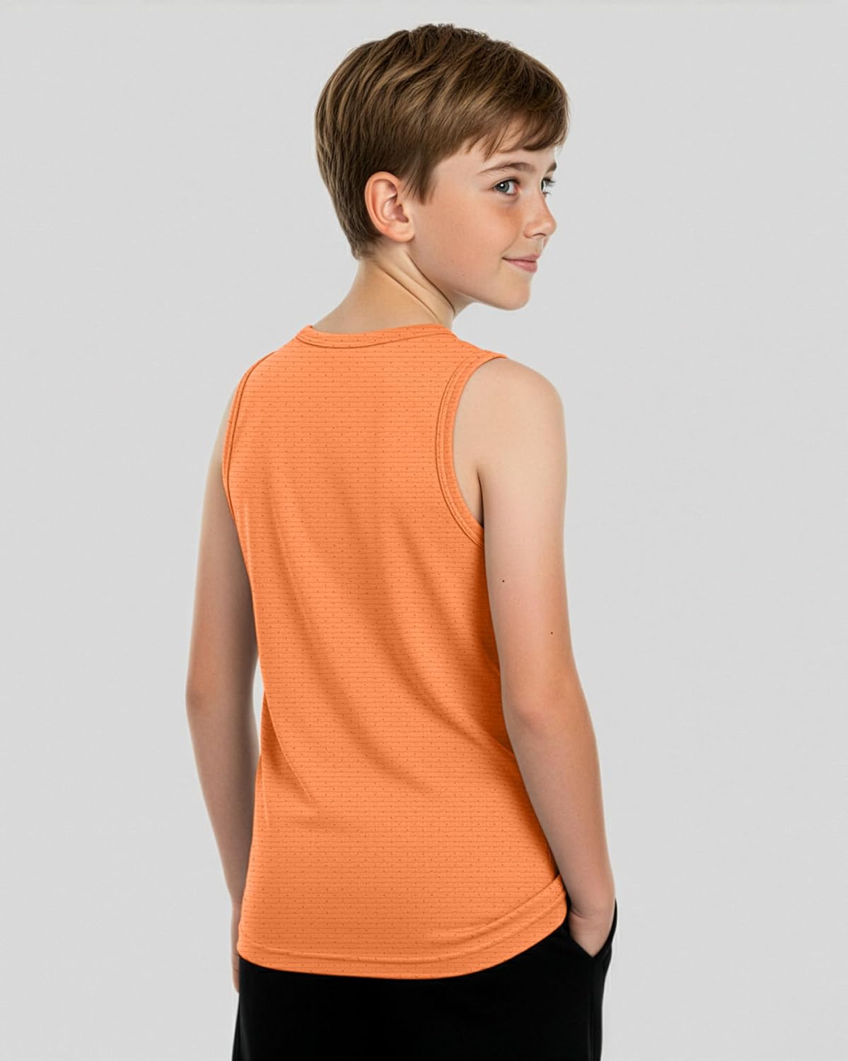 Real Essentials 5 Pack: Boys' Breeze Tech Tank Top - Sleeveless Athletic Shirt for Kids Youth Teens (Ages 6-18) - Image 6