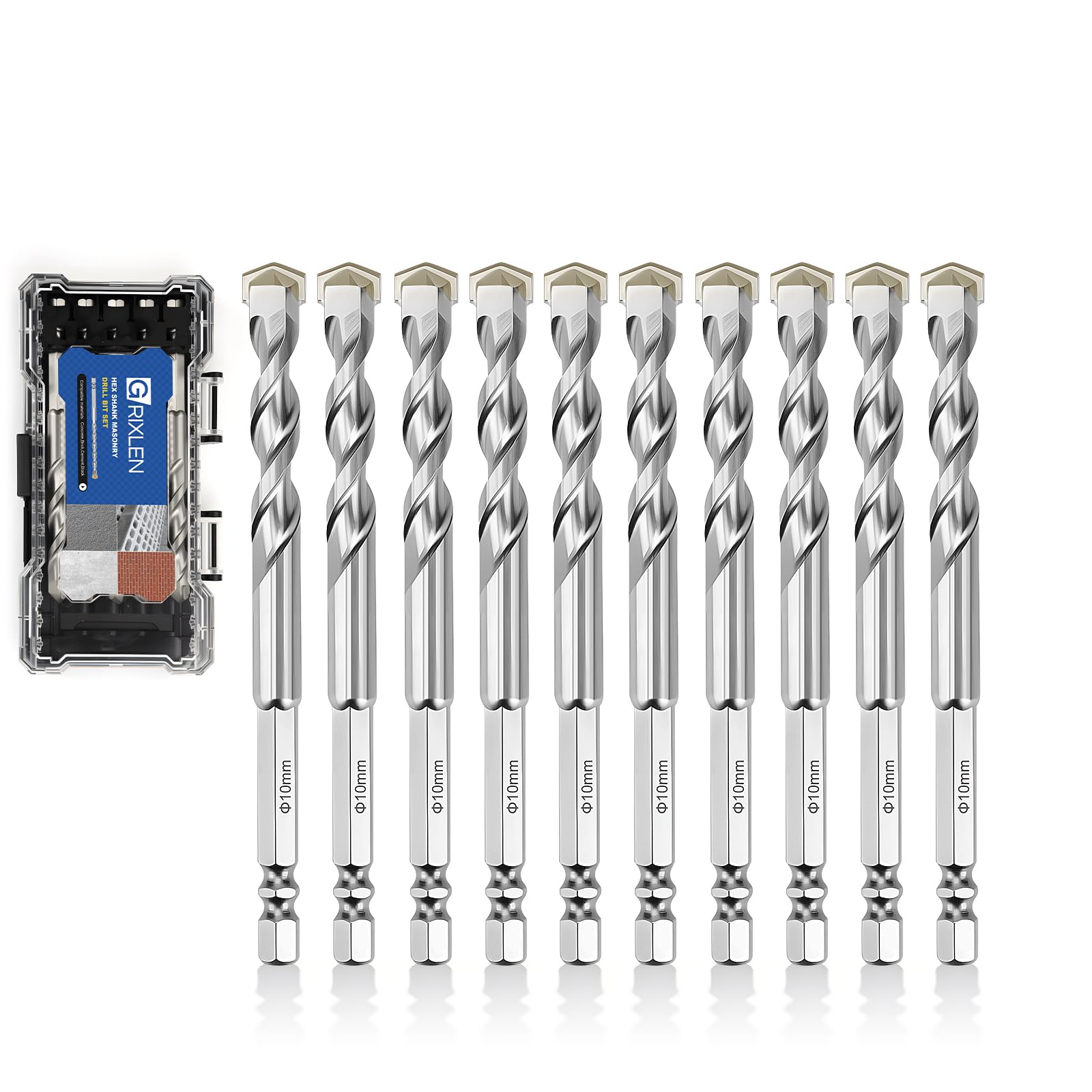 GRIXLEN Masonry Drill Bits - 3 Pack 4mm -31 GRIXLEN Masonry Drill Bits - 3 Pack 4mm -31