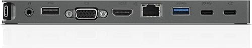 Miniatura 4 de Lenovo Mini base USB-C, base portátil 7 en 1 con HDMI, VGA, USB-C, USB 3.1, USB 2, audio de 0.138in, Ethernet, carga de 45 W, compatible con