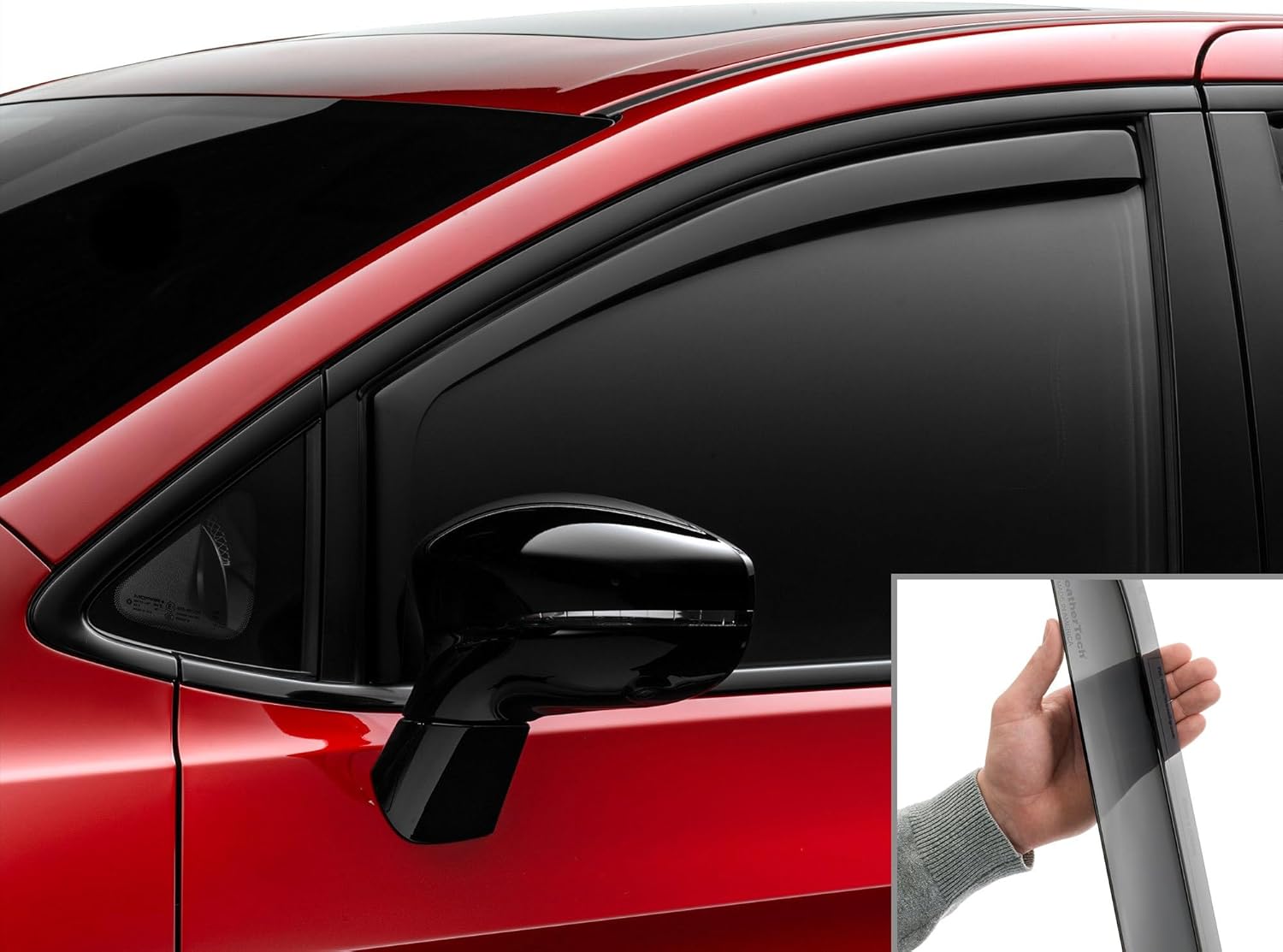 WeatherTech Custom Fit Side Window Deflectors for Chrysler Pacifica, Voyager, Pacifica Hybrid - (80840IM), Dark Tint