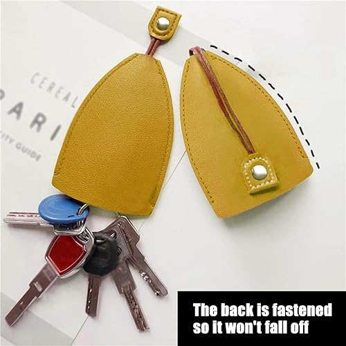 Miniatura 6 de Paquete de 2 fundas protectoras para llaves de automóvil, de piel sintética, bolsa de almacenamiento extraíble con control remoto, universal para la