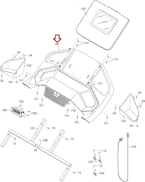 Console Base 424586 Replacement Treadmill Console Support Component Compatible with Nordic-Track EXP 7I, EXP 10I, EXP 14I, Pro-Form Pro 2000, Pro 5000, Pro T14 Models