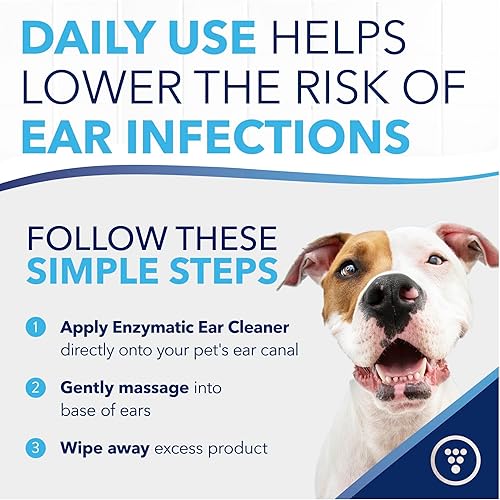 Miniatura 6 de TropiClean Oxmyed - Tratamiento de infección de oído para gatos y perros Solución enzimática de limpieza de oídos Gotas antifúngicas y