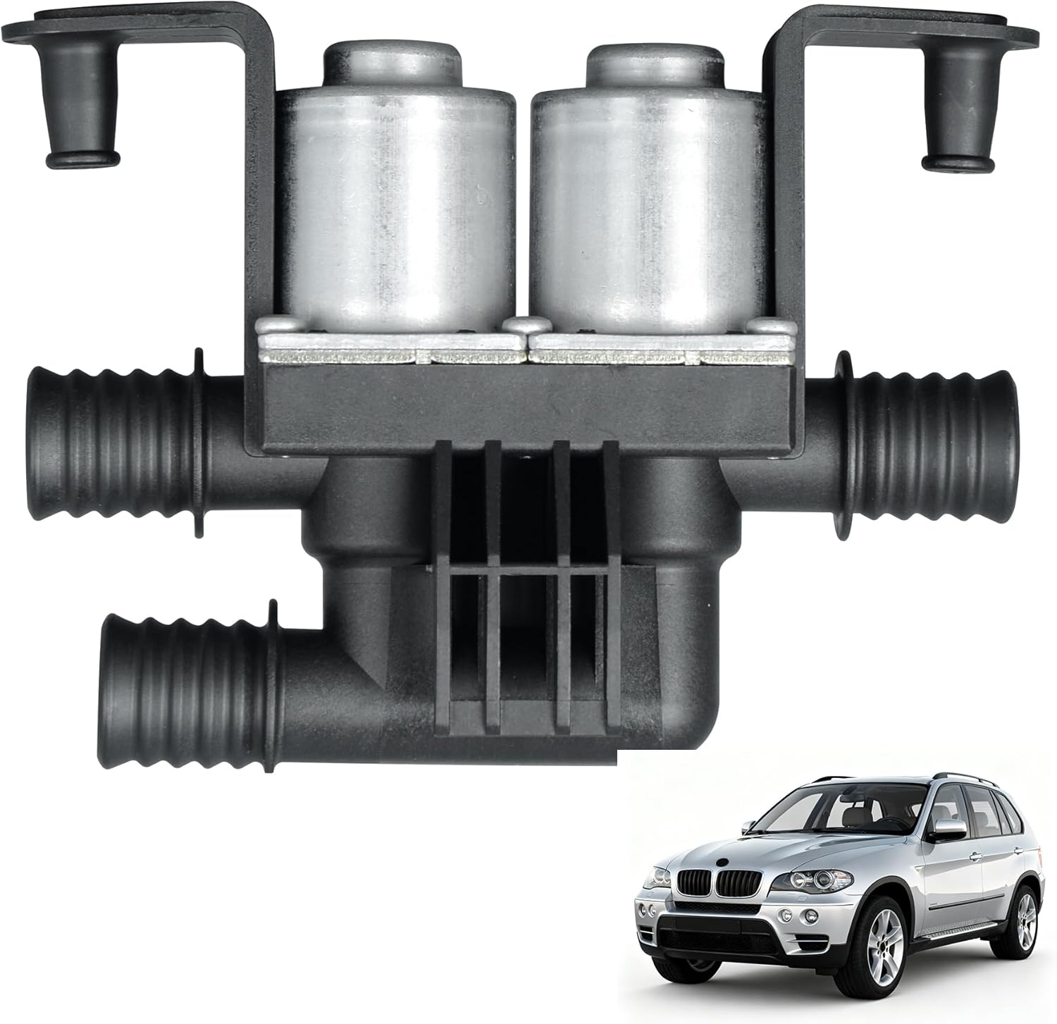 64116910544 Coolant Water Control Valve Compatible with BMW X5 E53 E70 F15 2004-2013, X6 E71 F16 2008-2014 Heater Control Valve Replace OE 1147412166 EHV102 V20771011C