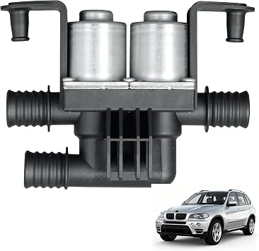 64116910544 صمام التحكم في مياه التبريد متوافق مع BMW X5 E53 E70 F15 2004-2013، X6 E71 F16 2008-2014 صمام التحكم في السخان استبدل OE 1147412166 EHV102 V20771011C