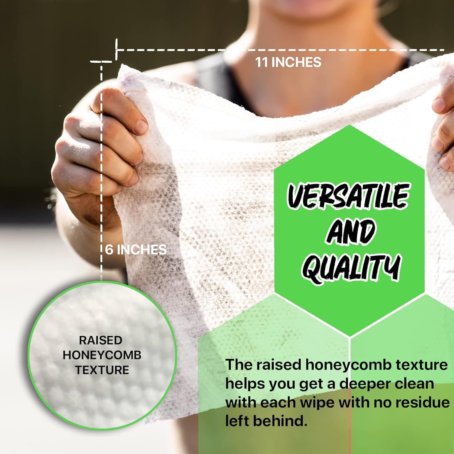 Klean Freak Salviette per il corpo – per viso e corpo, senza acqua, elimina sudore e odori, grande consistenza, viaggi, palestra, campeggio e molto altro ancora, brocca da 120 ct (tea tree)