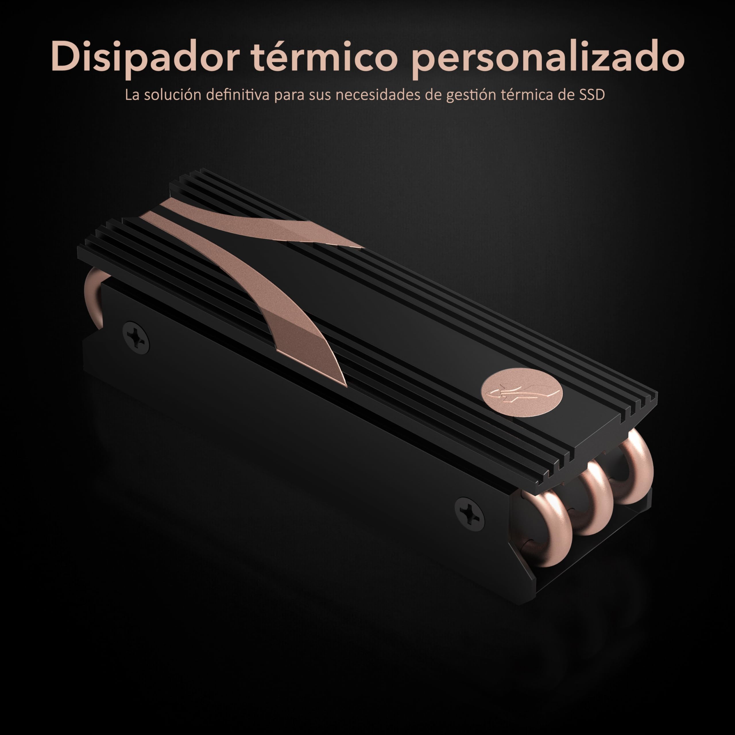 SABRENT disipador de Calor para PS5 e Instalación en PC para SSD M.2 PCIe NVMe o SSD M.2 NGFF SATA, Incluye Almohadilla Térmica M.2 para Rockets M.2 2280 SSD (SB-HTSK)