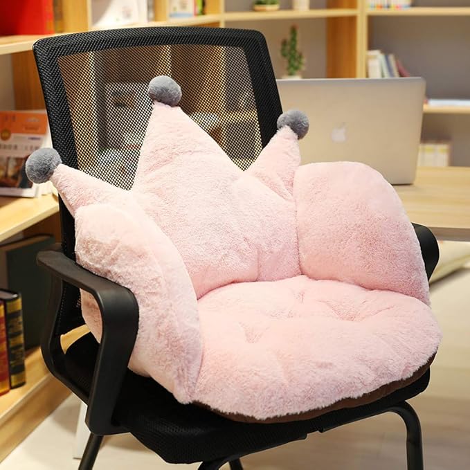 Holiberty Cute Crown Chair Cushions Foam Stuffed Desk Seat
