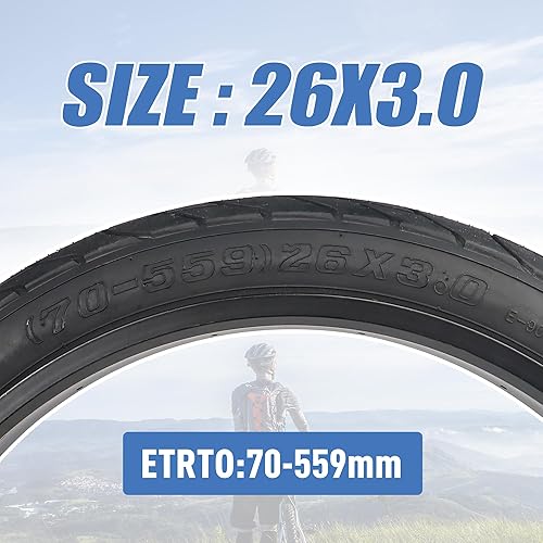 Miniatura 5 de MAKELEN Neumático de bicicleta de 20 pulgadas26 x 3 pulgadas4 pulgadas compatible con neumático de bicicleta de repuesto para bicicleta de montaña y