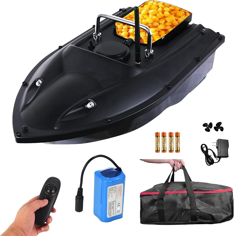 Saltwater Long Distance Sending Hook Lures Trawling Tumbler Remote Control Surf Fishing Rc Bait Drop Boats for Ocean,7800mah Battery