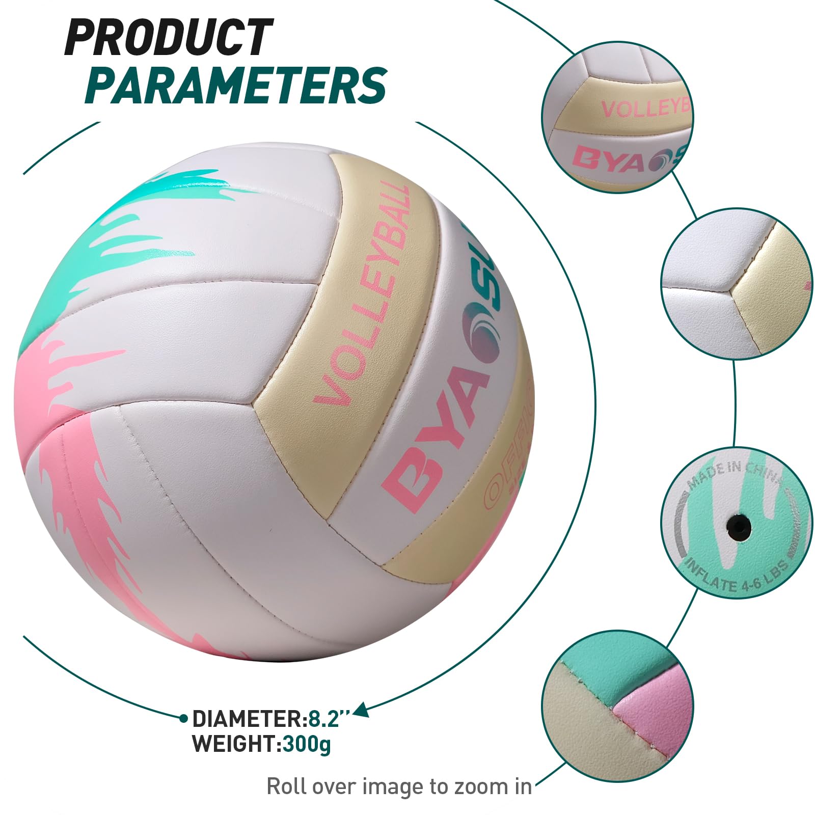 Balón de voleibol oficial suave para interiores y exteriores, tamaño 5, voleibol de entrenamiento para principiantes, adolescentes y adultos