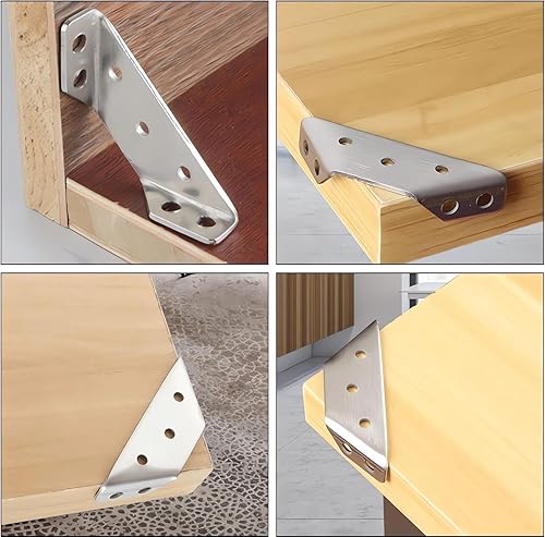Miniatura 5 de Conector universal de esquina para muebles de acero inoxidable, conector universal de esquina para muebles, conector de fijación en ángulo, marco de