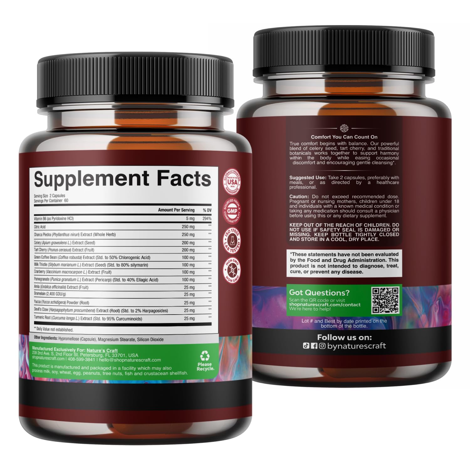 Uric Acid Cleanse Support with Green Coffee Beans Extract - 120 Capsules — Amazon image 9