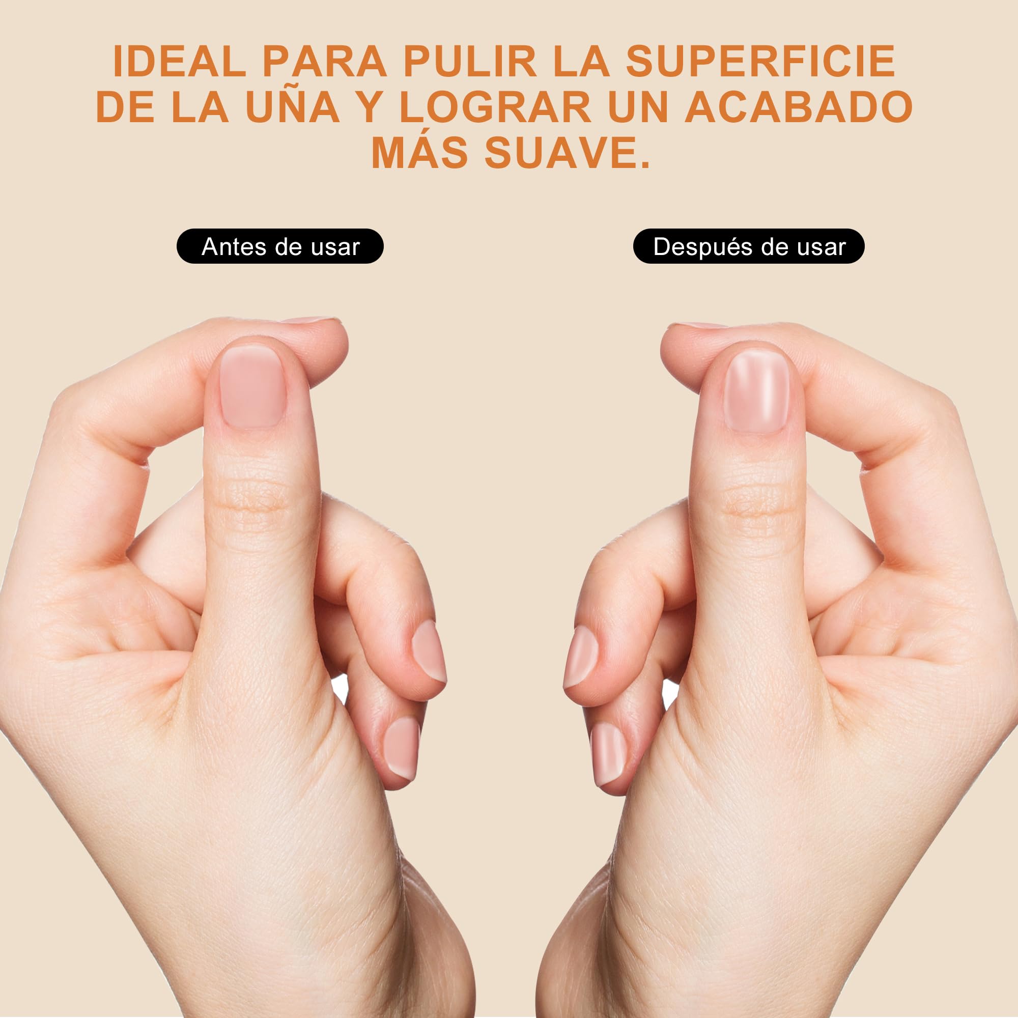 Bloque Pulidor de Uñas(5 Blanco+5 Rosa), Lima Uñas Profesional de Esponja, Pulidor Uñas de 4 Caras, Palitos de Naranjo Manicura Integrados para Salón y Uso Doméstico — view 5