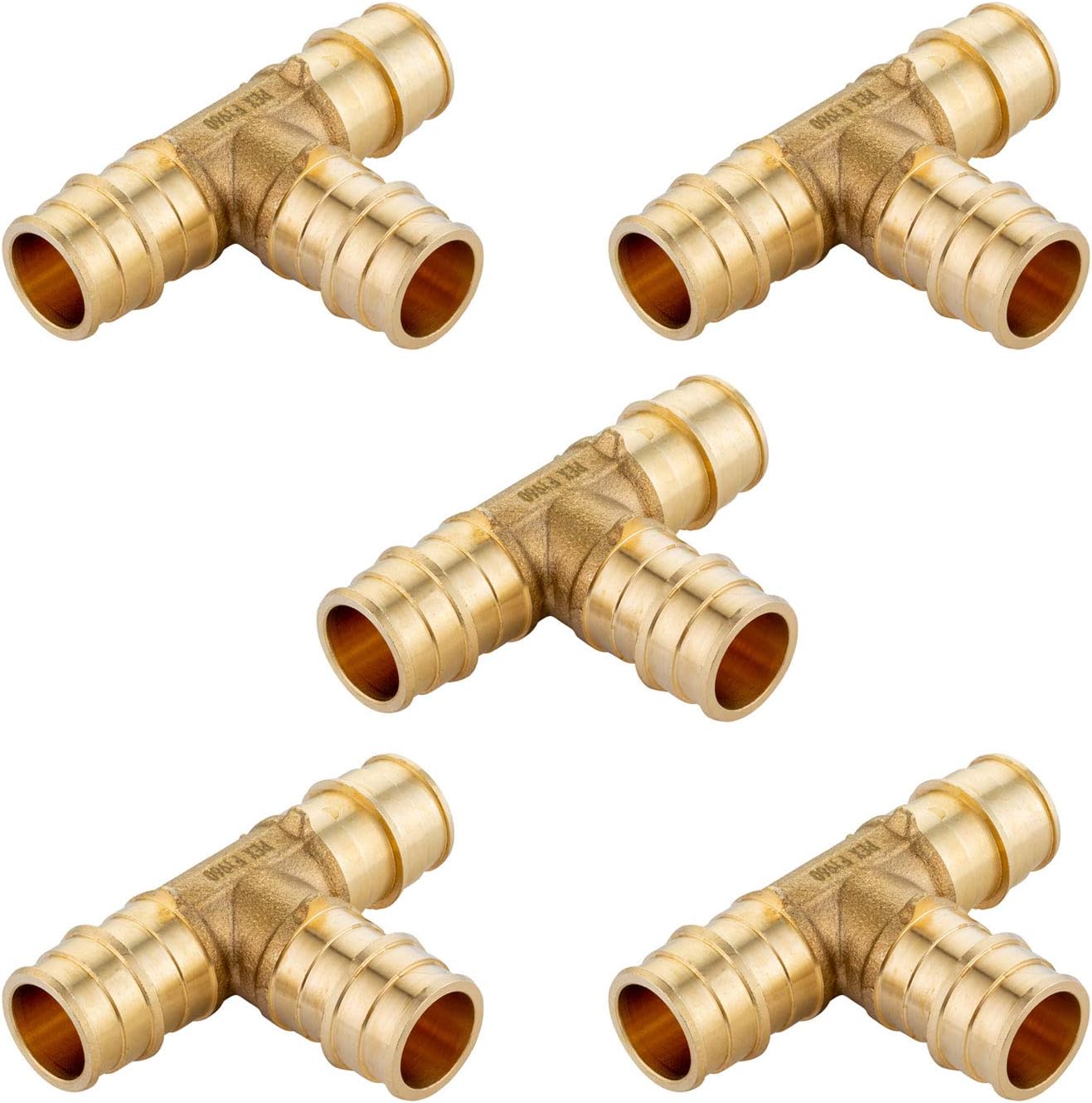 (Pack of 5) EFIELD Pex A Expansion Fitting 3/4"x 3/4"x 3/4" Tee ONLY For Pex-A Tubing Connection, ASTM F1960,(PEX1960043-5PCS)
