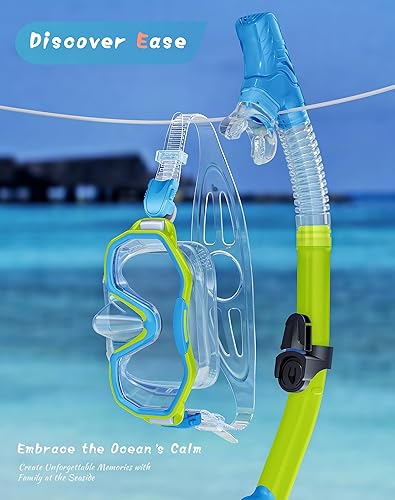 Miniatura 7 de Snorkeling Gear for Adults Kids, Dry-Top Snorkel Set, 180Panoramic Wide View Diving Mask Breathing Freely Snorkel Mask for Snorkeling Scuba Diving
