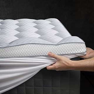 3 Inch Ultra-Fluffy Memory Foam Mattress Topper Queen for Back Pain, Soft Comfy Pillow Top Queen Mattress Topper with 4X Support, Mattress Pad with Breathable Air Mesh Sides, 6-21'' Deep Pocket