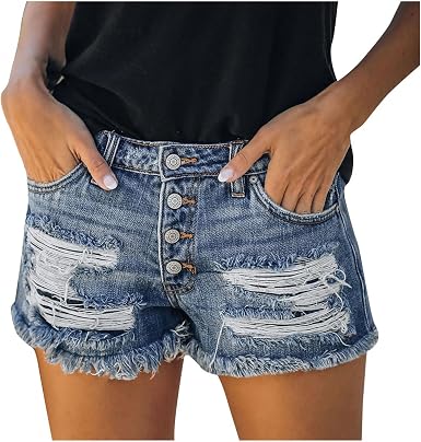 Jean Shorts Womens, Women High Waisted 